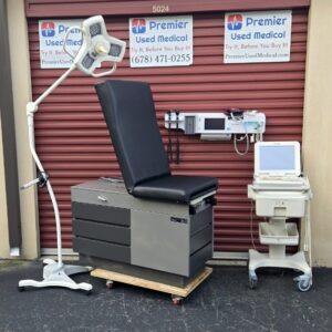 Exam Tables for Sale Stationary Manual Ritter 104 Silver Shell Charcoal Drawers New Black Upholstery