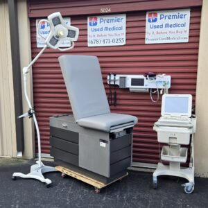 Exam Tables for Sale Stationary Manual Ritter 104 Silver Shell Charcoal Drawers New Graphite Upholstery