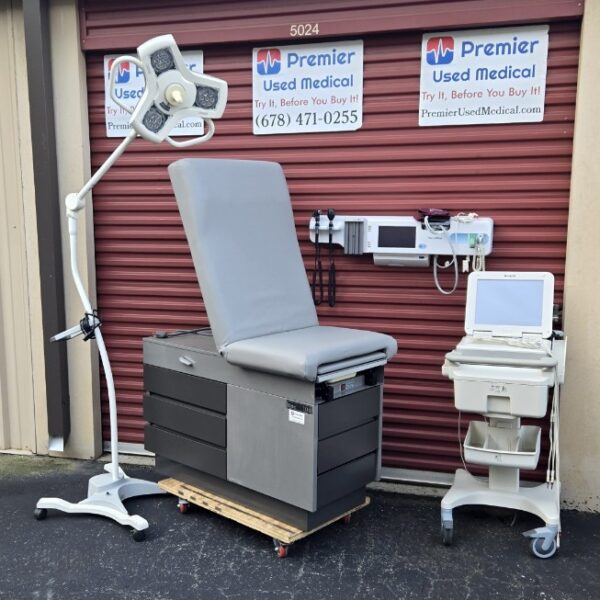 Exam Tables for Sale Stationary Manual Ritter 104 Silver Shell Charcoal Drawers New Graphite Upholstery
