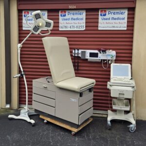 Exam Tables for Sale Stationary Manual Ritter 104 Tan Shell New Cream Upholstery
