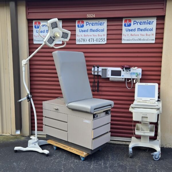 Exam Tables for Sale Stationary Manual Ritter 104 Tan Shell New Graphite Upholstery - Image 4