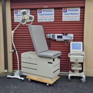 Exam Tables for Sale Stationary Manual Ritter 104 White Shell New Graphite Upholstery