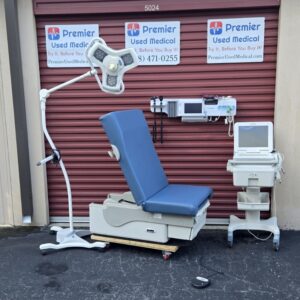 Exam Tables for Sale Electric hydraulic Power Ritter Midmark 622 with New Blue Upholstery