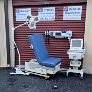 Exam Tables for Sale Electric hydraulic Power Ritter Midmark 622 with New Blue Upholstery