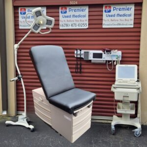 Exam Tables for Sale Stationary Manual Ritter Midmark 300 Series w New Black Upholstery