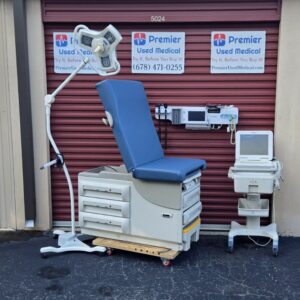Exam Tables for Sale Stationary Manual Ritter Midmark 604 with New Blue Upholstery