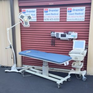 Exam Tables for Sale American Echo – Model 16758 – New Denim Blue Upholstery 1 Function remote