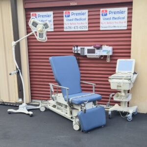 Exam Tables for Sale Biodex Ultra-Pro 056-694 w New Blue Denim Upholstery Power Base, Trendelenburg, and Manual Back
