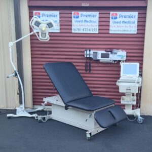 Exam Tables for Sale Clinton Model 84438-34 Bariatric Power Up w New Black Upholstery