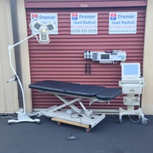 Exam Tables for Sale Clinton Model 85300 Power Up Down Imaging Table w new Black Upholstery 1 Knock Out