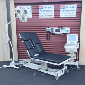 Exam Tables for Sale MPI Model 1222 w New Black Upholstery 2 Functions 2 Knockouts