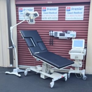 Exam Tables for Sale MPI Model 2283 3 Functions 2 Knockouts w New Black Upholstery