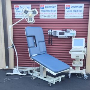 Exam Tables for Sale MPI Model 2284 w New Blue Denim Upholstery w 3 Functions & 2 Knockouts