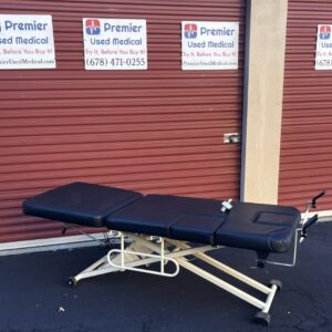 Exam Tables for Sale Oakworks HiLo 2-Piece Ultrasound Table w Original Black Upholstery and Stirrups
