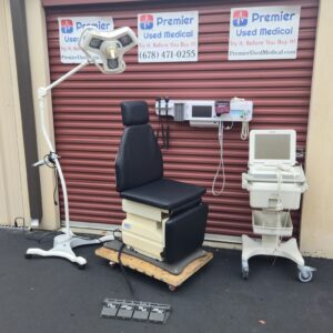 Exam Table Chairs for Sale Electric Hydraulic MTI Medical Podiatry Exam with New Black Upholstery