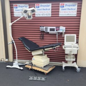 Exam Table Chairs for Sale Electric Hydraulic MTI Medical Podiatry Exam with New Black Upholstery