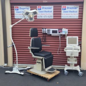 Exam Table Chairs for Sale Electric Hydraulic Midmark 491 ENT Chair w New Black Upholstery