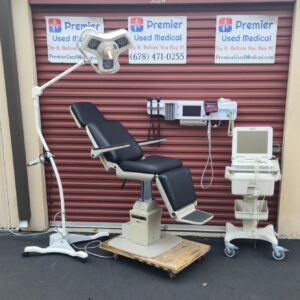 Exam Table Chairs for Sale Electric Hydraulic Midmark 491 ENT Chair w New Black Upholstery