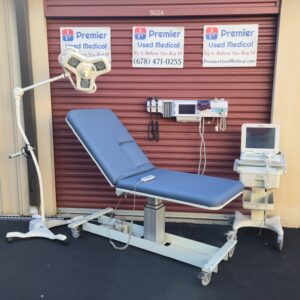 Exam Table for Sale Ultrasound MPI Model 2172 w New Blue Upholstery Power Base & Power Back