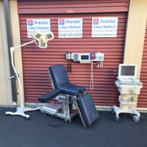 Exam Tables for Sale Electric Hydraulic Skytron Elite 6500 w Hand Control and Blue Pad (Add $1000 for Arm boards)