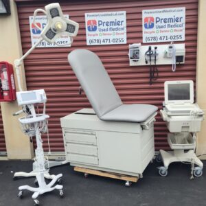 Exam Tables for Sale Intensa Table w New Graphite Upholstery Pass Through Drawers