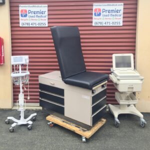 Exam Tables for Sale Ritter 104 Tan Shell Black Drawers and New black Upholstery