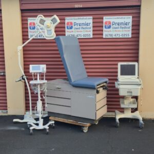 Exam Tables for Sale Midmark Ritter with Tan Shell & New Blue Upholstery