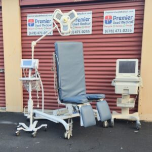 Exam Tables for Sale Sonesta 6210 Video Fluoroscopy Table with New Denim Blue Upholstery