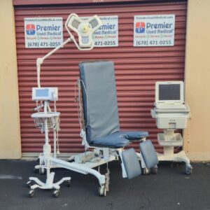 Exam Tables for Sale Sonesta 6210 Video Fluoroscopy Table with New Denim Blue Upholstery