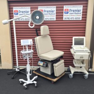 Exam Tables for Sale Electric Hydraulic Ritter Midmark 411 Power Chair with New Creme Upholstery