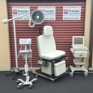 Exam Tables for Sale Electric Hydraulic Ritter Midmark 411 Power Chair with New White Upholstery