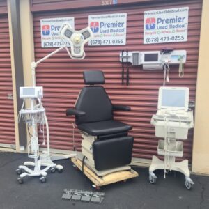 Exam Tables for Sale MTI 436L-115-SB POWER EXAM CHAIR with New black Upholstery