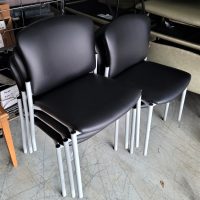 Waiting Room Chairs w New Black Upholstery _125 (2)